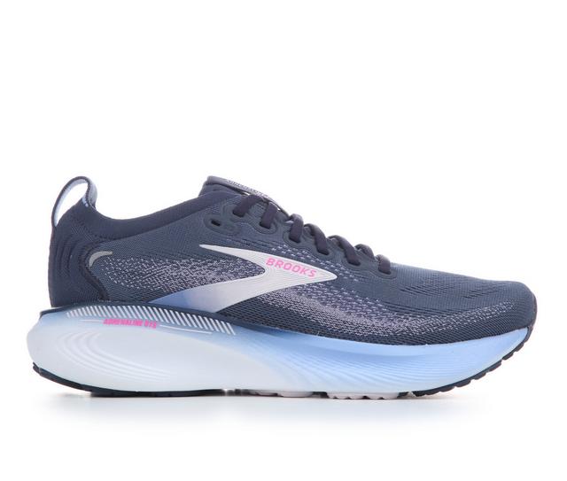 Women's Brooks Adrenaline GTS 25 Running Shoes in Navy/Pnk/Prp 1B color