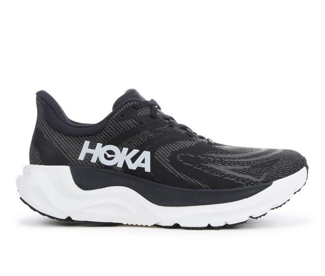 Men's Hoka Arahi 8 Running Shoes in Black/White color