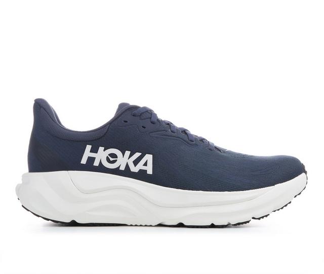 Men's Hoka Arahi 8 Running Shoes in Navy/White color