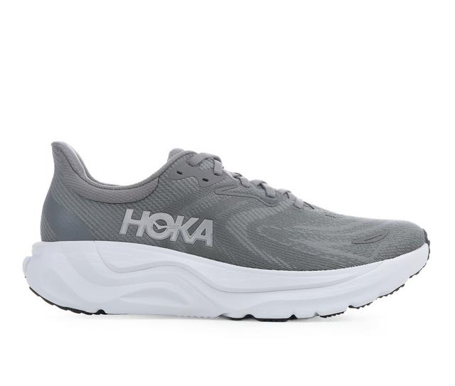 Men's Hoka Arahi 8 Running Shoes in Grey/Silver color