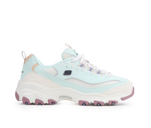 Women's Skechers 150555 Dlites Suede Sneakers in Mint color