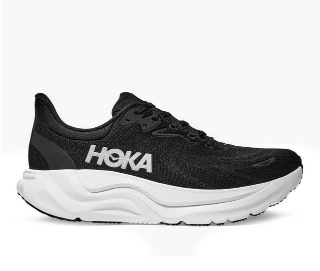 Women's Hoka Arahi 8 Running Shoes in Black/White color