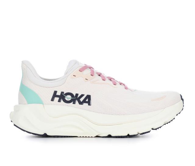 Women's Hoka Arahi 8 Running Shoes in Rose Cream color