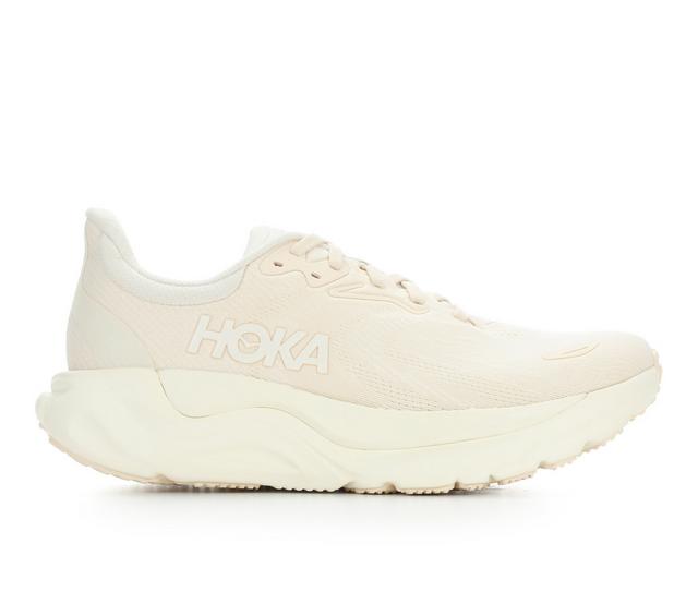 Women's Hoka Arahi 8 Running Shoes in Birch/Alabaster color