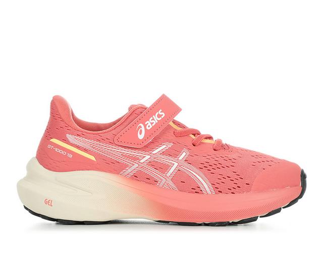 Girls' ASICS Toddler & Little Kid GT 1000 13 Running Shoes in Dk Pink/Clay/Wh color
