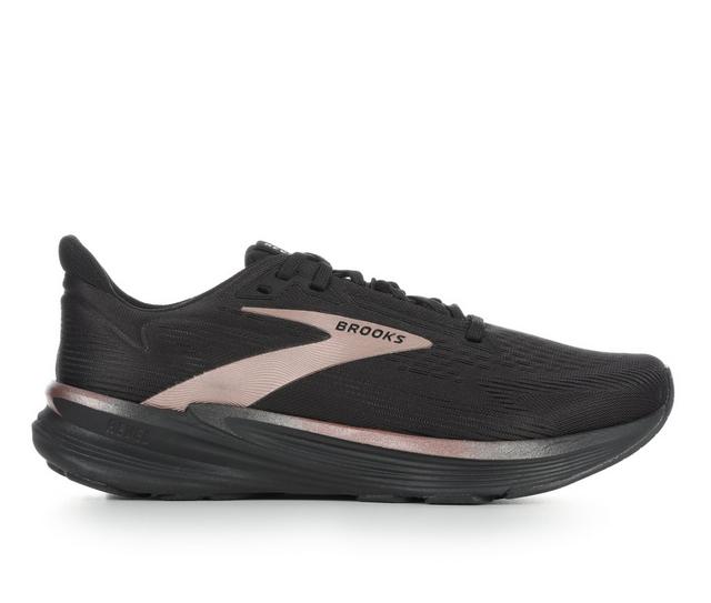 Women's Brooks Revel 8 Running Shoes in Black/Rose Gold color