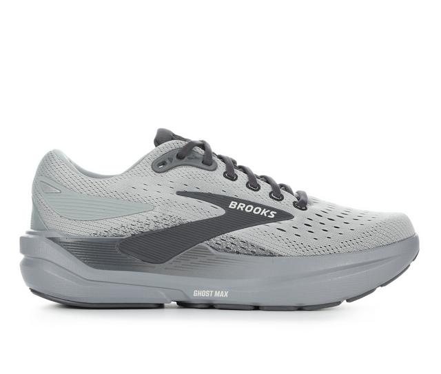 Men's Brooks Ghost Max 3 Running Shoes in Primer Grey color