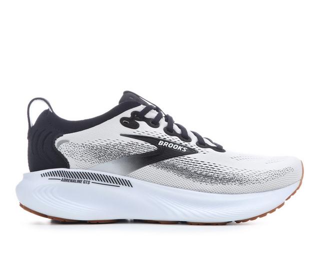 Men's Brooks Adrenaline GTS 25 Running Shoes in White/Black color