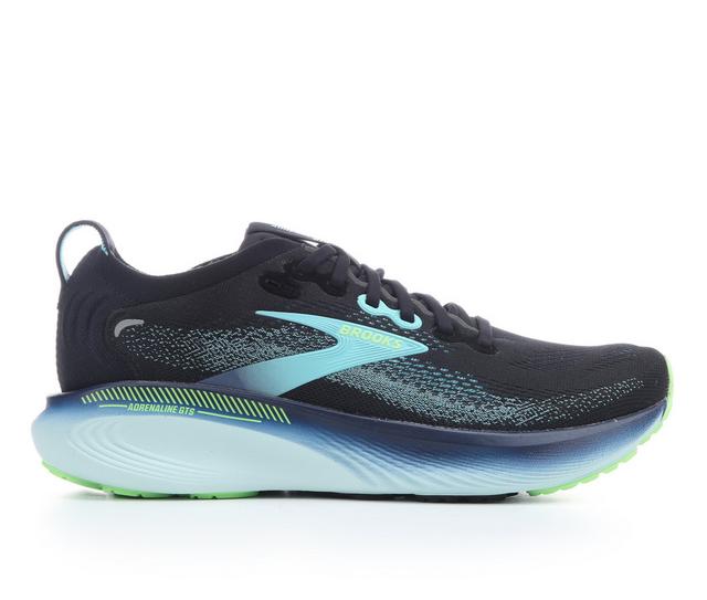 Men's Brooks Adrenaline GTS 25 Running Shoes in Blk/Blue Fade color