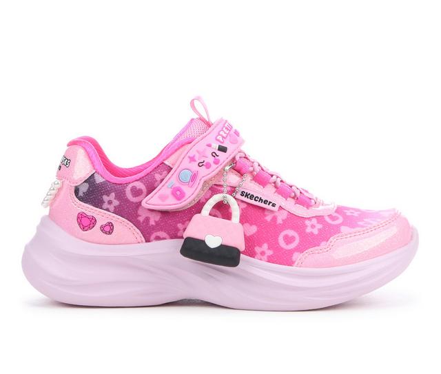 Girls' Skechers Little Kid & Big K Power Jams Mini Purse Running Shoes in Pink/Spkl/Multi color