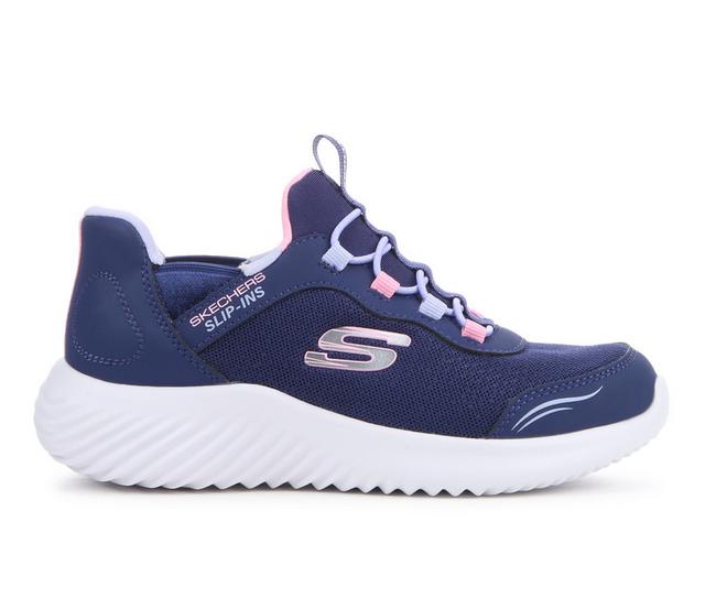 Girls' Skechers Bounder Slip Ins Running Shoes in Navy color