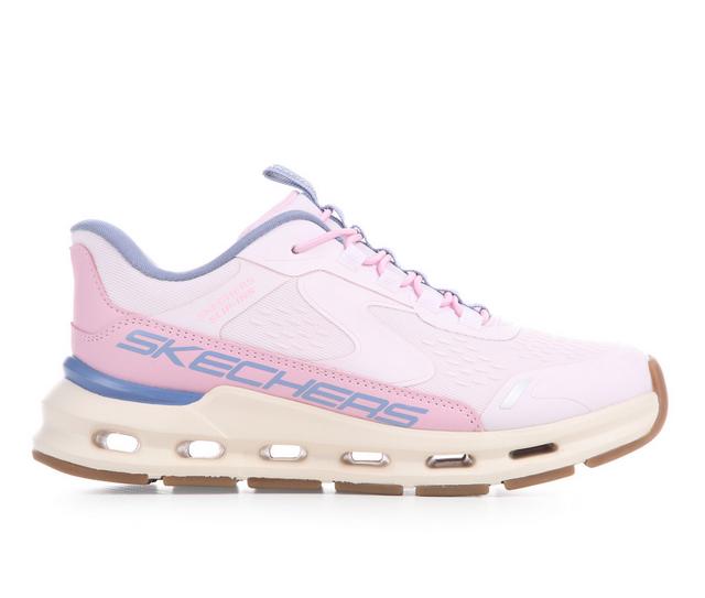 Girls' Skechers Little Kid & Big Kid Glide-Step Running Shoes in Lt Pink/Slate color