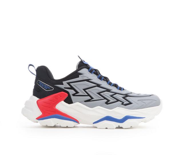 Boys' Skechers Skech-Bot Slip In  2.0 Running Shoes in Grey/Black/Red color