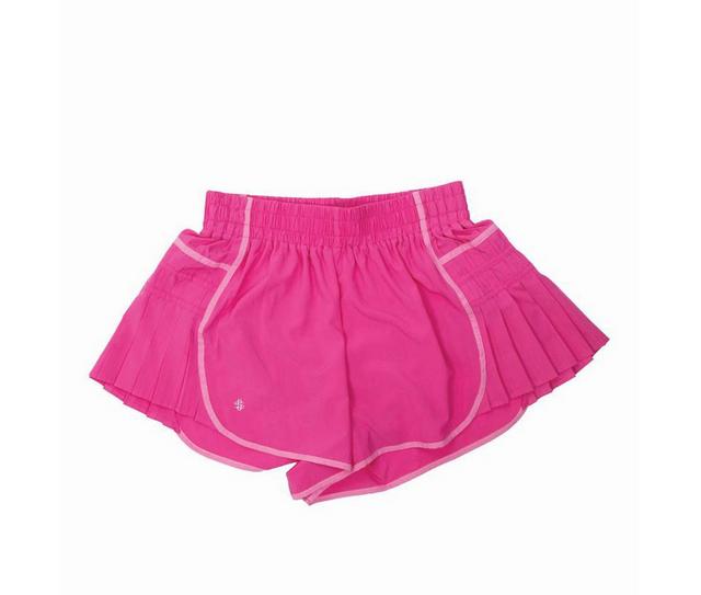 Simply Southern 0125 Pleated Short in Hot Pink color