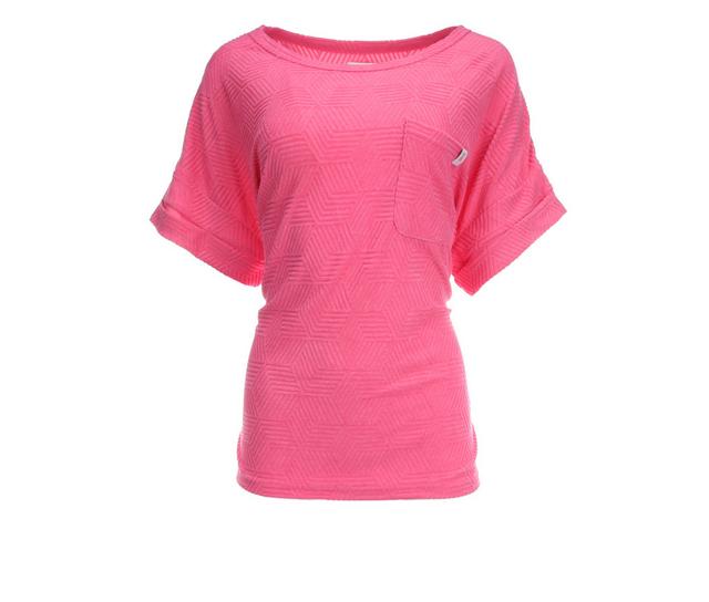 Simply Southern Adults' Terry Cloth Tee in Hot Pink color