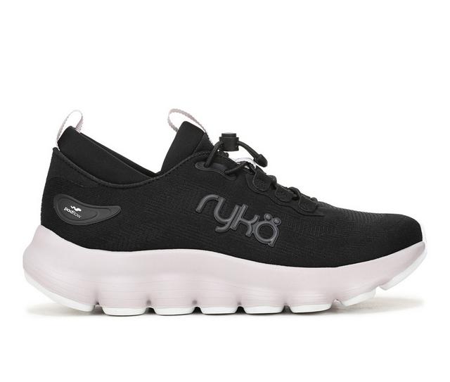 Women's Ryka Podflow Ez Walking Shoes in Black color