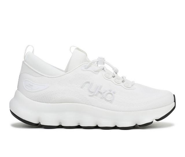 Women's Ryka Podflow Ez Walking Shoes in Brilliant White color