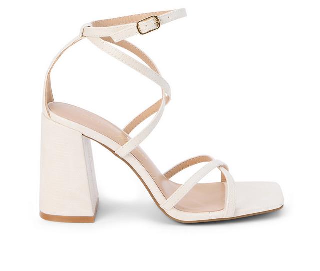 Women's Coconuts by Matisse Abba Dress Sandals in Bone Lizard color