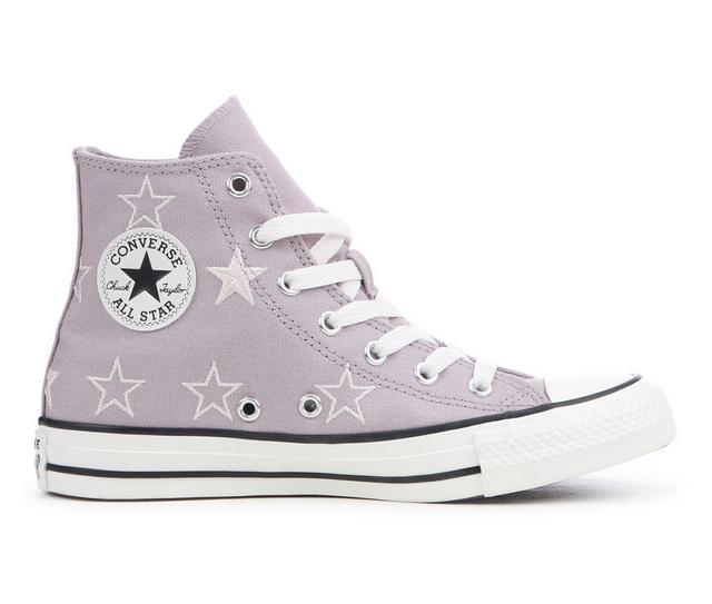 Girls' Converse Big Kid Chuck Taylor All Star Starry High-Top Sneakers in Thistl/Flamingo color