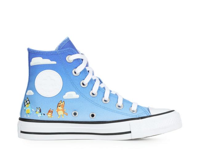 Kids' Converse Big Kid Chuck Taylor Hi Bluey Sneakers in Blue/Mult/Wht color