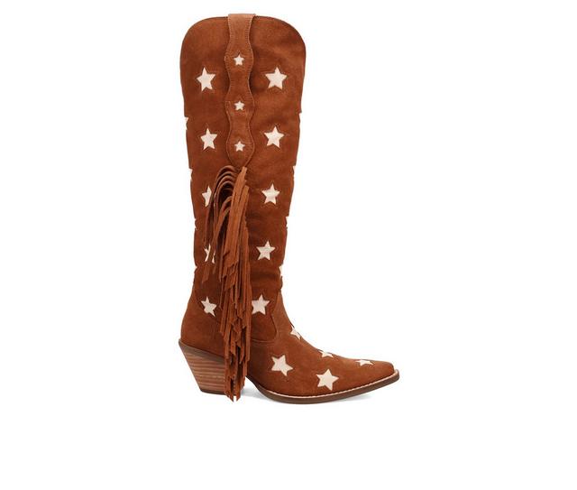 Women's Dingo Boot Super Star Western Boots in Camel color