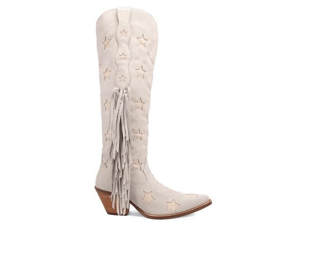 Women's Dingo Boot Super Star Western Boots in White color