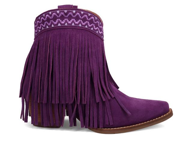 Women's Dingo Boot Tapadero Western Boots in Purple color