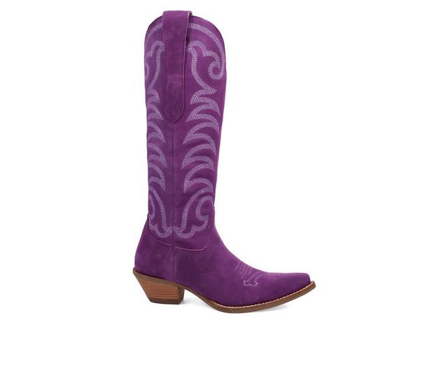 Women's Dingo Boot Movin' On Western Boots in Purple color