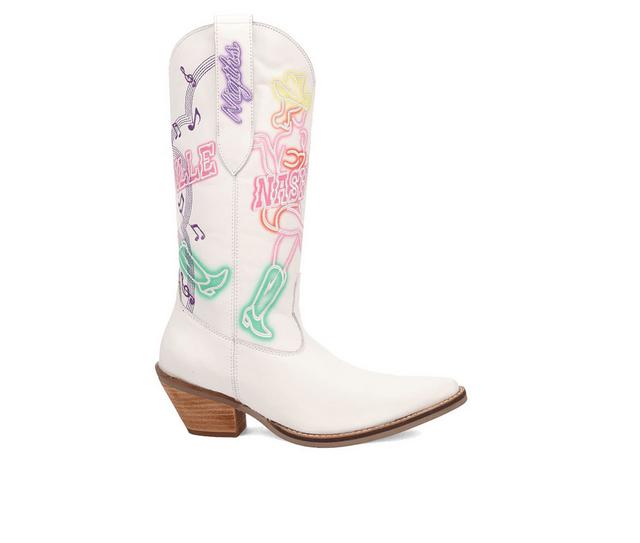 Women's Dingo Boot Nashville Nights Western Boots in White color
