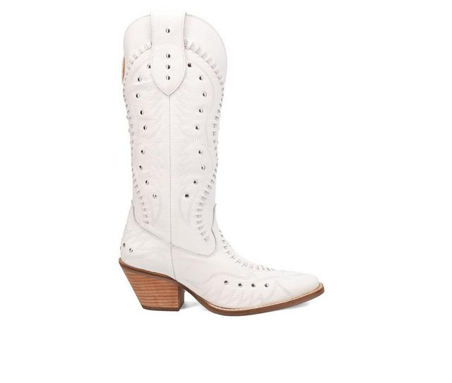 Women's Dingo Boot Pretty 'N Pink Western Boots in White color