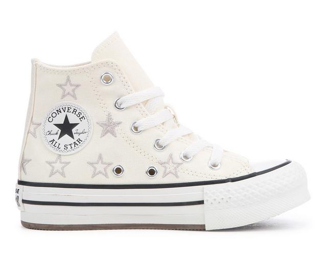 Girls' Converse Little Kid Chuck Taylor Eva Lift Stars High-Top Sneakers in Egret/Pprys/Wht color