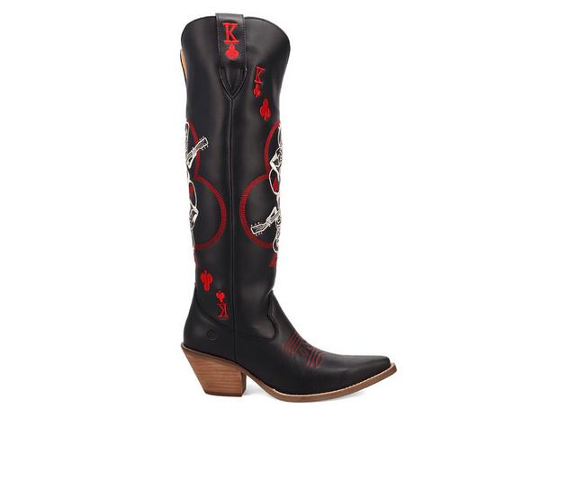 Women's Dingo Boot King Of Clubs Western Boots in Black color