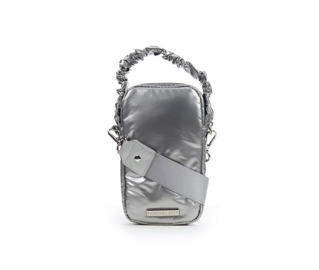 Madden Girl Nylon N/S Crossbody Handbag in Silver color