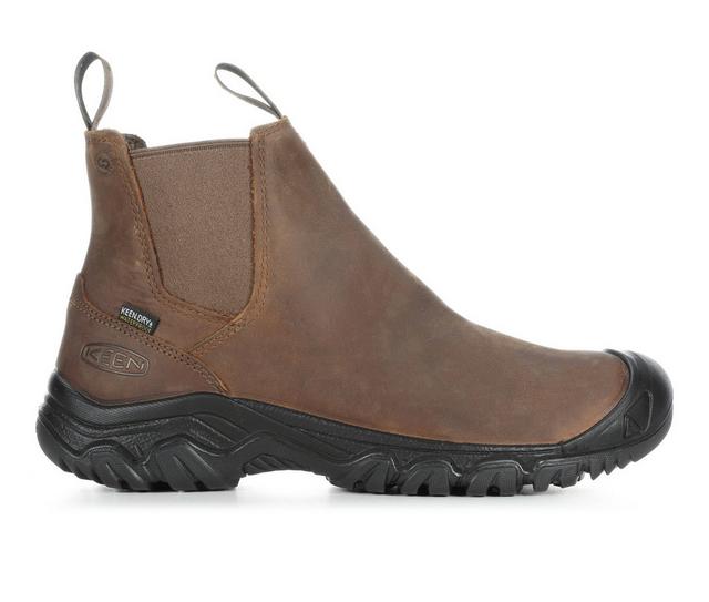 Men's Keen Outdoor Anchorage Boot IV Waterproof Hiking Boots in Dark Earth/Blk color