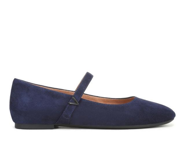 Women's Vionic Alameda Mary Jane Flats in Navy Blazer color