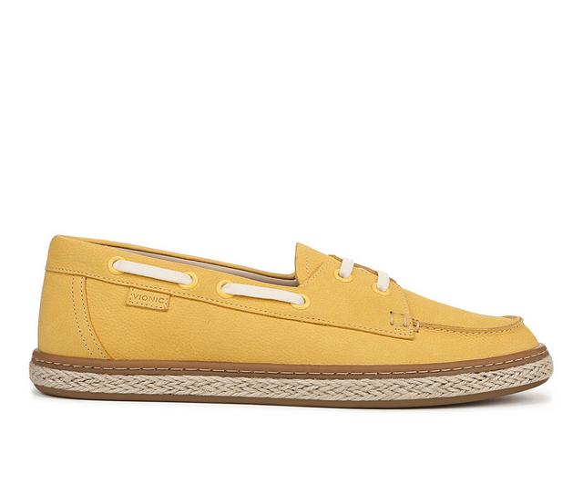 Women's Vionic Bay Loafers in Butter yellow color