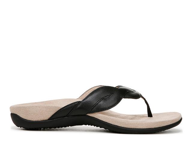 Women's Vionic Bella braid Flip-Flops in Black color