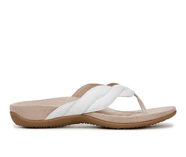 Women's Vionic Bella braid Flip-Flops in White color