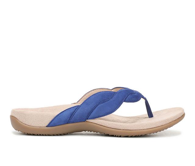 Women's Vionic Bella braid Flip-Flops in Blue color