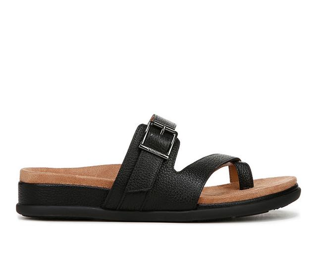 Women's Vionic Carmela Footbed Sandals in Black color