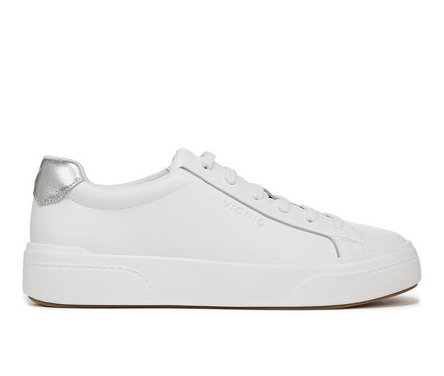 Women's Vionic Colbie Sneakers in White/Silver color