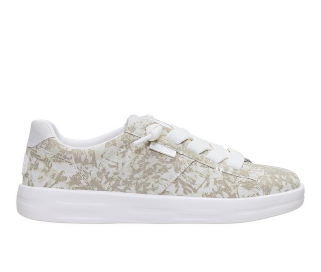 Women's HEYDUDE Karina Duo Classic Casual Shoes in Snow White/Camo color
