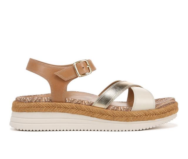 Women's Vionic Mar Footbed Sandals in Camel/Gold color