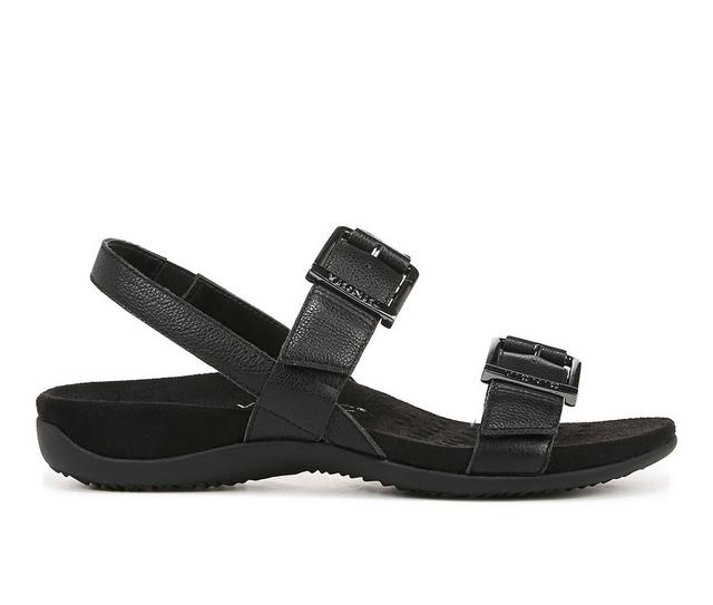 Women's Vionic Reese Footbed Sandals in Black color