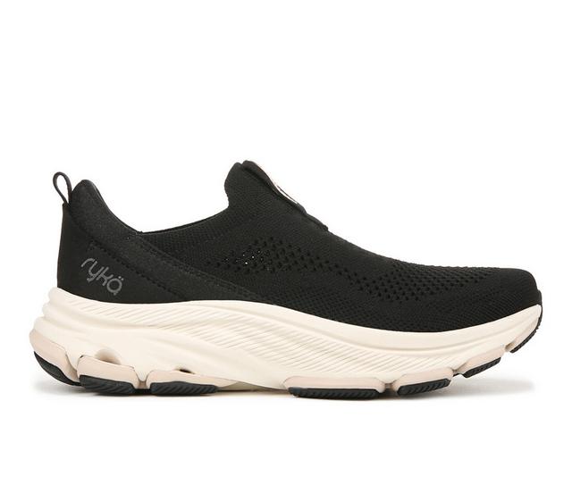 Women's Ryka Devotion Max Slip-On Walking Shoes in Black color