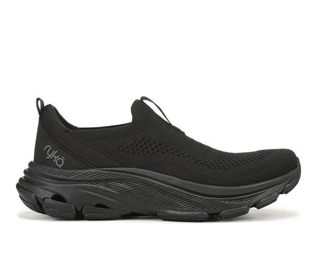 Women's Ryka Devotion Max Knit Slip On Sneakers in Black Black color
