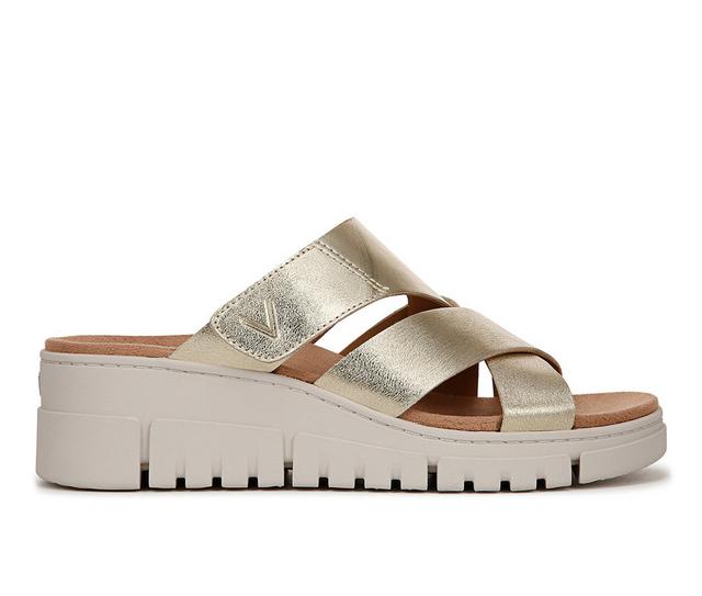 Women's Vionic Uptown Sunset Wedges in Gold color