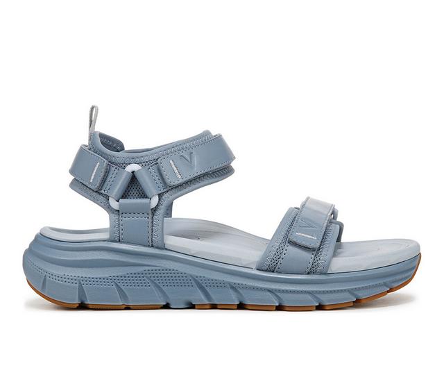Women's Vionic Walk Max Wanderer Outdoor Sandals in Vintage Blue color