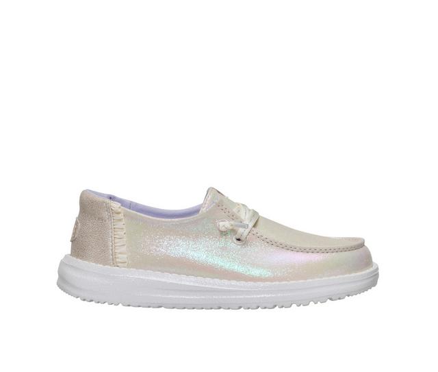 Girls' HEYDUDE Little Kid Wendy Y Dazzle 11-4 Boat Shoes in Iridescent color