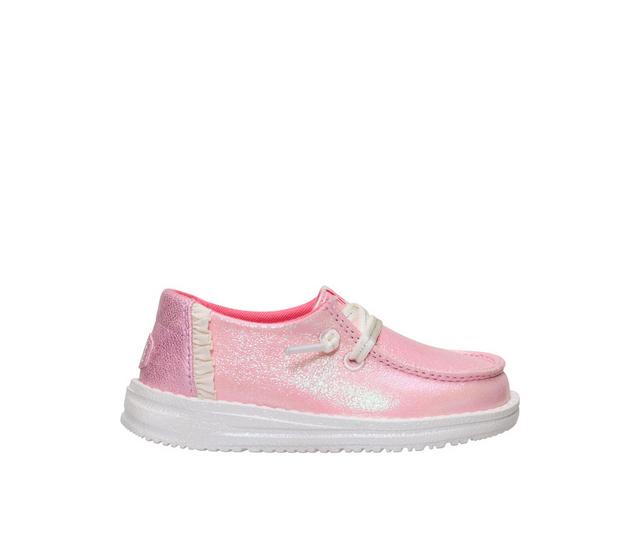 Girls' HEYDUDE Toddler Wendy Dazzle 5-10 in Sparkle Pink color